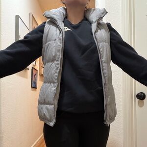Old Navy Light Grey Puffer Vest